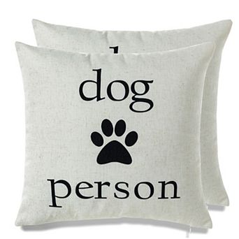 Home And Dog Throw Pillow - DOG PAW PERSON