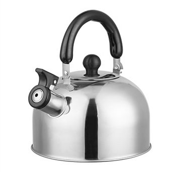 2.1-qt Stainless Steel Whistling Tea Kettle, Stovetop Induction & Gas, Insulated Handle
