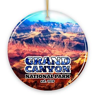 Grand Canyon National Park Scenic Ceramic Ornament, Arizona Souvenir Christmas Decoration