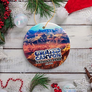 Grand Canyon National Park Scenic Ceramic Ornament, Arizona Souvenir Christmas Decoration