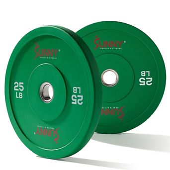 Sunny Health & Fitness Elite 2" Olympic Weight Plates 25 Lb. (pair)