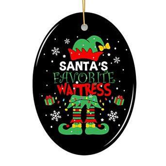 Santa's Favorite Waitress Christmas Ornament