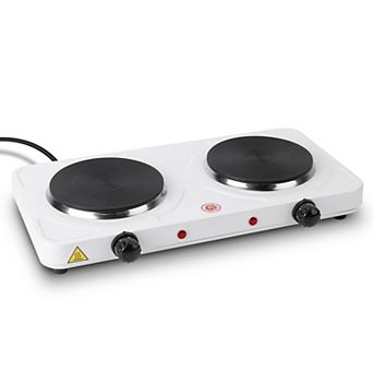 2000W Double Electric Burner Hot Plate, Portable Countertop Stove with 5-Setting Temperature Control