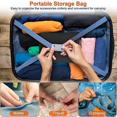 206Pcs Travel Sewing Kit with Needles, Threads, Scissors, Thimble & Tape Measure for Beginners