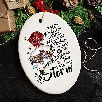 I am The Storm Sassy Feminist Ornament
