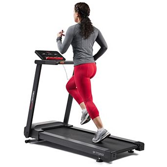 Sunny Health & Fitness Slim Interactive Auto Incline Smart Foldable Treadmill
