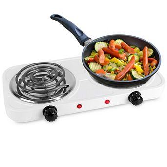 2000W Electric Double Burner Hot Plate Portable Stove with 5 Temp Settings
