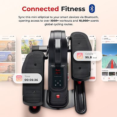 Sunny Health & Fitness Smart Motorized Under Desk Mini Elliptical