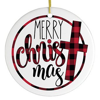 Merry Christ - Mas Plaid Jesus Ornament