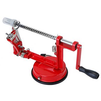 3-in-1 Apple Peeler, Potato & Fruit Slicer with Corer Manual Rotation, Suction Base, Zinc Alloy