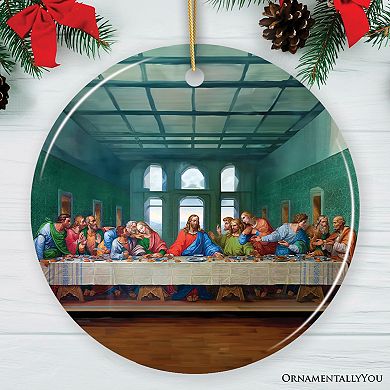 Leonardo da Vinci The Last Supper Ceramic Ornament, Famous Painting Christmas Decoration Souvenir