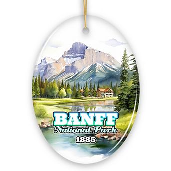 Banff National Park Paradise Ornament, Canada’s Natural Wonders Traveler Souvenir