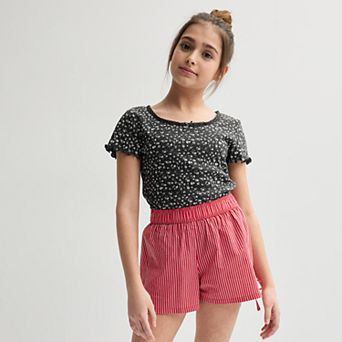Girls 6-20 Regular & Plus Size SO® Pull-On Bow Shorts