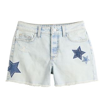 Girls 6-18 SO® Adaptive High Rise Denim Shorts
