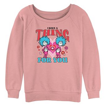 Juniors' Dr. Seuss Thing 1 And Thing 2 I Have A Thing For You Graphic Pullover