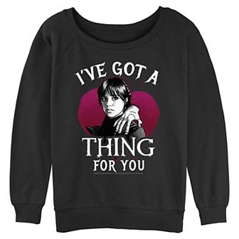 Juniors' Wednesday I've Got A Thing For You Graphic Pullover
