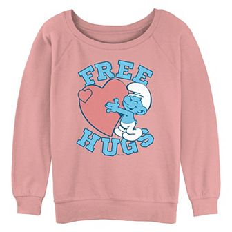 Juniors' Smurfs Free Hugs Graphic Pullover