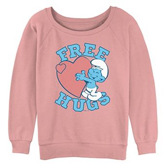 Juniors' Smurfs Free Hugs Graphic Pullover