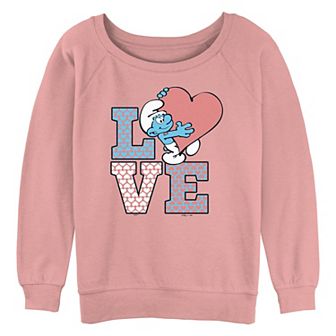 Juniors' Smurfs Love Graphic Pullover