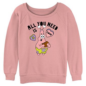 Juniors' Nickelodeon SpongeBob SquarePants Patrick All You Need Is Love Graphic Pullover