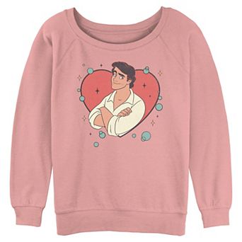 Disney's The Little Mermaid Prince Eric Heart Portrait Juniors' Graphic Pullover