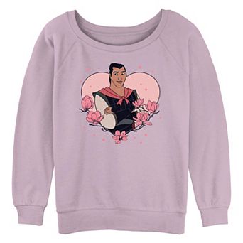 Disney's Mulan Li Shang Heart Portrait Juniors' Graphic Pullover