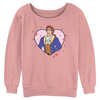 Disney's Beauty And The Beast Prince Adam Heart Portrait Juniors' Graphic Pullover
