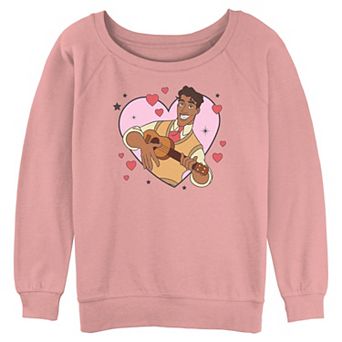 Disney's The Princess And The Frog Prince Naveen Heart Portrait Juniors' Graphic Pullover