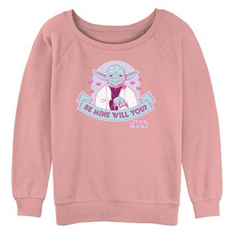 Juniors' Star Wars Yoda Be Mine Will You Graphic Pullover