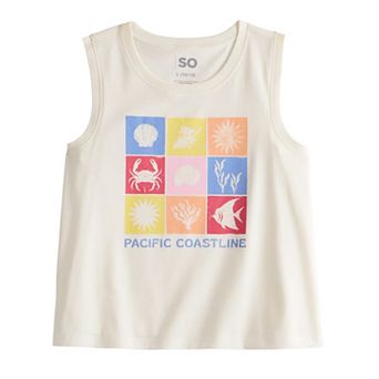Girls 6-20 SO® Boxy Graphic Tank Top in Regular & Plus Size