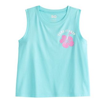 Girls 6-20 SO® Boxy Graphic Tank Top in Regular & Plus Size