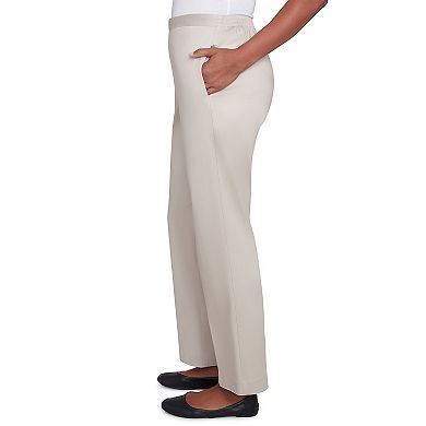 Women's Alfred Dunner Sateen Woven Medium Length Pull-On Pants