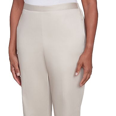 Women's Alfred Dunner Sateen Woven Medium Length Pull-On Pants