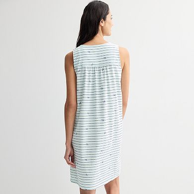 Petite Croft & Barrow® Knit Sleeveless Sleep Gown
