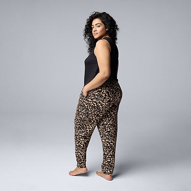 Plus Size Simply Vera Vera Wang Sweater Knit Jogger Pajama Pants