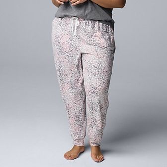 Plus Size Simply Vera Vera Wang Sweater Knit Jogger Pajama Pants