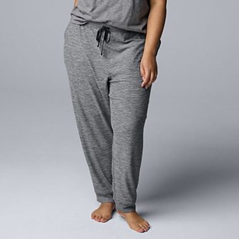 Plus Size Simply Vera Vera Wang Sweater Knit Jogger Pajama Pants