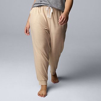Plus Size Simply Vera Vera Wang Sweater Knit Jogger Pajama Pants