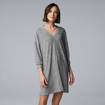 Women's Simply Vera Vera Wang 3/4 Sleeve Sleepshirt