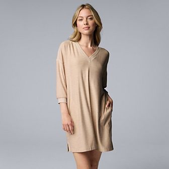 Women's Simply Vera Vera Wang 3/4 Sleeve Sleepshirt