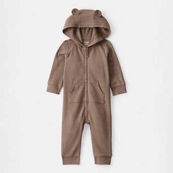 Baby Boys Carter's Bear Hooded Long-Sleeve Jumpsuit