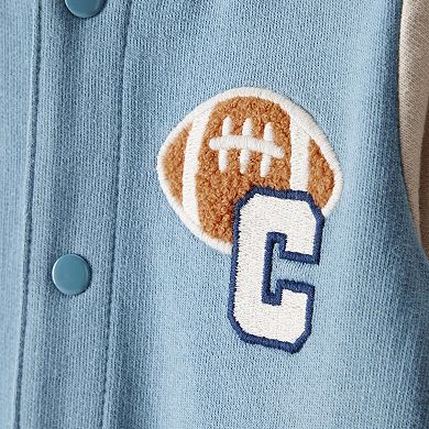 Baby Boys Carter's Varsity Jumpsuit with Snap Closure and Football Design