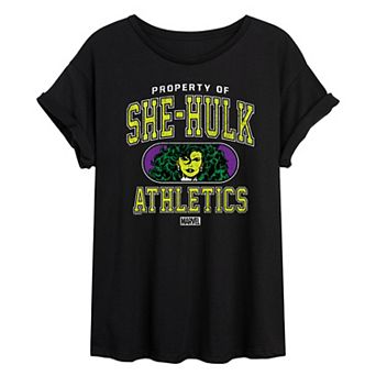 Juniors' Marvel She-Hulk Athletics Retro Oversized Tee