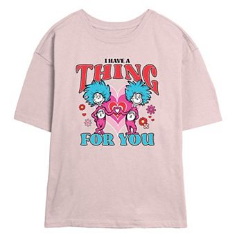 Juniors' Dr. Seuss Thing 1 And Thing 2 I Have A Thing For You Skimmer Graphic Tee
