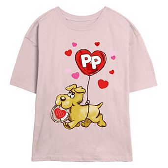 Juniors' Pound Puppies Will You Be My Valentine Skimmer Graphic Tee