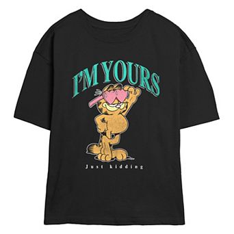 Juniors' Garfield I'm Yours Just Kidding Skimmer Graphic Tee