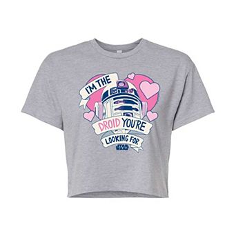 Juniors' Star Wars R2-D2 I'm The Droid You're Looking For Cropped Tee