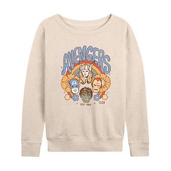 Women's Avengers Vintage Floral French Terry Long Sleeve Tee