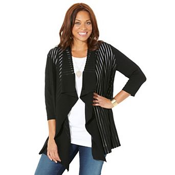 Catherines Women's Plus Size Lovely Layers Drape Cardigan