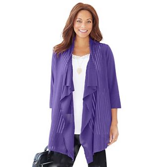 Catherines Women's Plus Size Lovely Layers Drape Cardigan